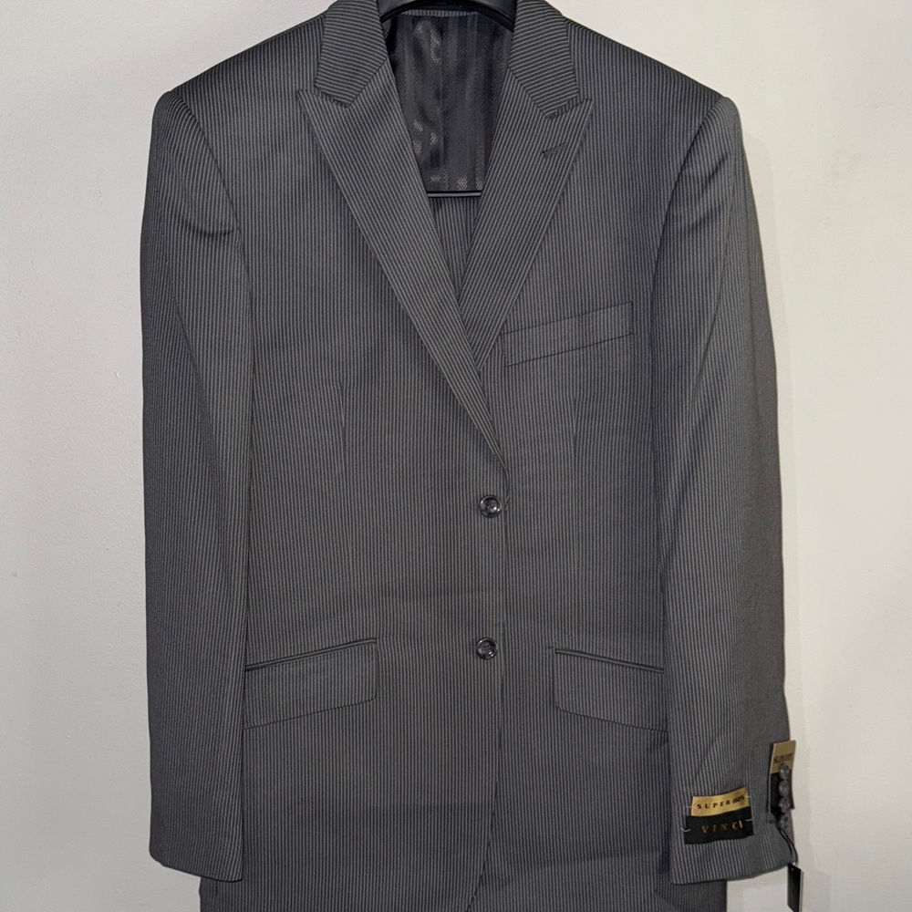 Elegant Charcoal Pinstripe Suit